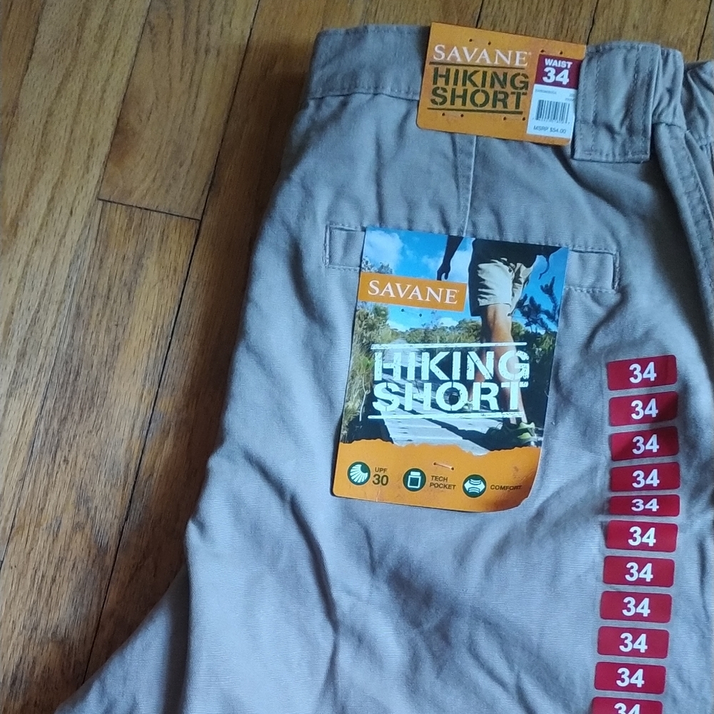 NWT Men's Savane Khaki Hiking ShortsSize/34Color/KhakiBrand/Savane